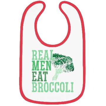 Discover Real Men Eat Broccoli Broccoholic Vegetable Vegan Bibs
