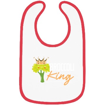 Discover Broccoli King Broccoholic Vegetable Vegetarian Bibs