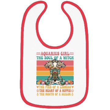 Discover Aquarius Girl Astrology Sign Bibs
