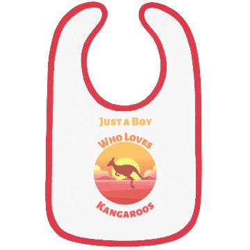 Discover Just A Boy Who Loves Kangaroos Bibs