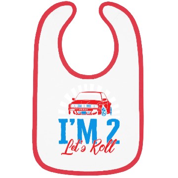Discover I'm Two Let's Roll Bibs, Future Race Driver Bibs,