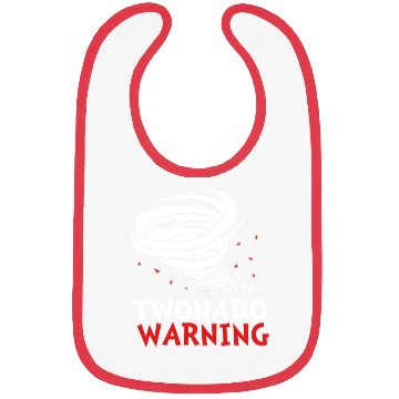 Discover Funny 2nd Bday Twonado Warning Tornado Birthday Bibs