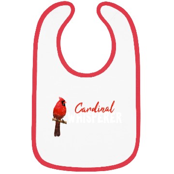 Discover Cardinal Whisperer Northern Cardinal Bird Red Card Bibs