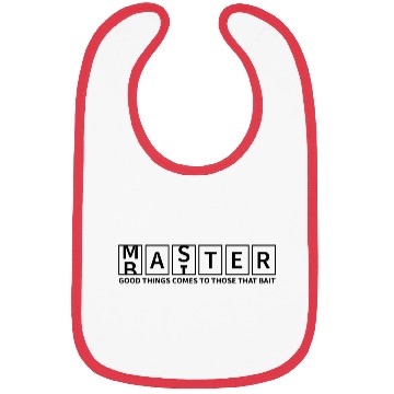 Discover Master Baiter Funny Double Meaning Fishing Design Bibs