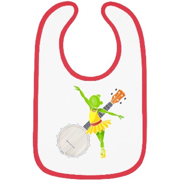 Discover Ballet Dancing Frog Banjo Bluegrass Music Bibs