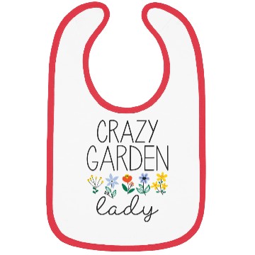 Discover Crazy Garden Lady Bibs