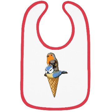 Discover Funny Birds Ice Cream Robin, Blue Tit and House Bibs
