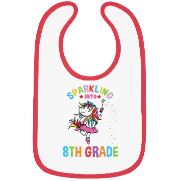 Discover Sparkling Into 8th Grade Back To School Bibs
