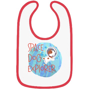 Discover Space Dog Explorer Moon Astronaut Bibs