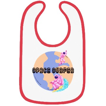 Discover Space Surfer Two Astronauts and Planet Earth Bibs