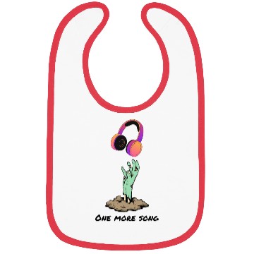 Discover One More Song Zombie Reaching Headphones Bibs