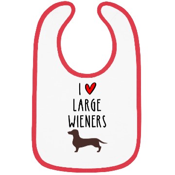 Discover I Love Large Wieners Bibs