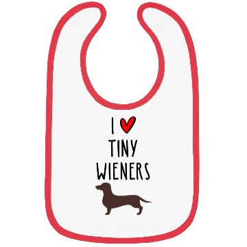 Discover I Love Tiny Wieners Bibs