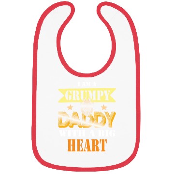 Discover I Am A Grumpy Daddy With A Big Heart Gift idea Bibs
