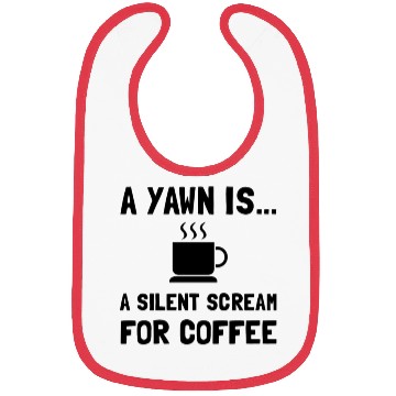 Discover Yawn Coffee Funny Bibs