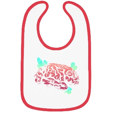 Discover Brain with Crystal - Red and Green Bibs