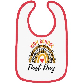 Discover Rainbow First Day Of School High School Teacher Bibs