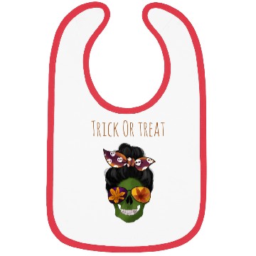 Discover Skull Trick Ot Treat Bibs