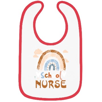 Discover Cute Rainbow Leopard Print School Nurse Bibs