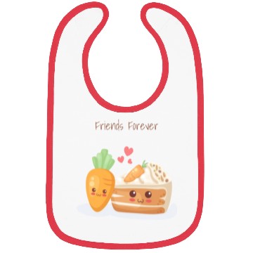 Discover Friends Forever Carrot & Cake Bibs