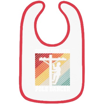 Discover Retro Lineman Support Your Local Pole Dancer Bibs