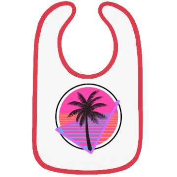 Discover Neon Sunset Palm Tree Bibs