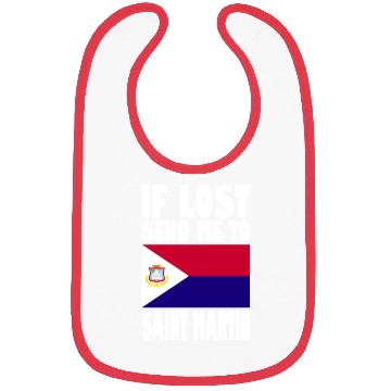 Discover Saint Martin Flag Saying Bibs