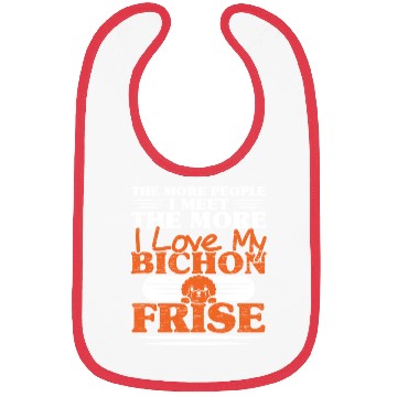 Discover Bichon Frise Dog Lover Dog Breeder Puppy Paw Love Bibs