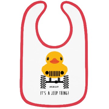 Discover Jeep Cute Rubber duck on Offroad wheels duckduck Bibs