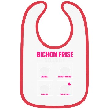 Discover Bichon Frise Security Dog Lover Puppy Paw Love Bibs
