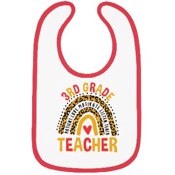 Discover Rainbow First Day Of School 3rd Grade Teacher Bibs
