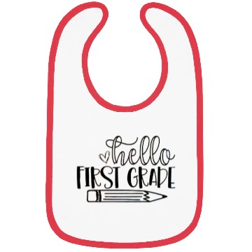 Discover Hello First Grade Student Teacher Back to School Bibs