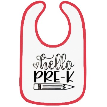 Discover Funny Hello Pre-k Back to School Student Teacher Bibs