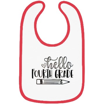 Discover Hello Fourth Grade Student Teacher Back to School Bibs