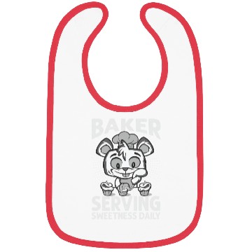 Discover Baker Serving Sweetness Daily - Cakes - Funny - Ba Bibs