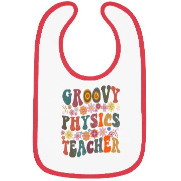 Discover Groovy physics Teacher retro Back To School Bibs