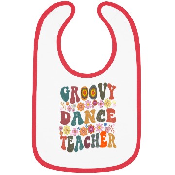 Discover Groovy dance Teacher retro Back To School Bibs