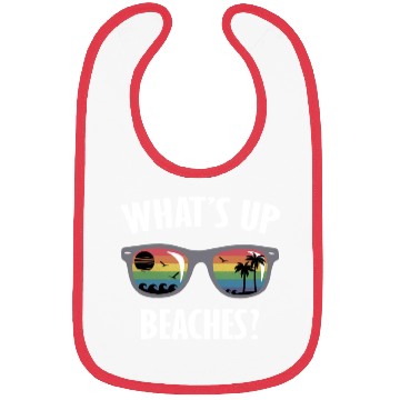 Discover Whats up beaches funny beach gay family vacation Bibs