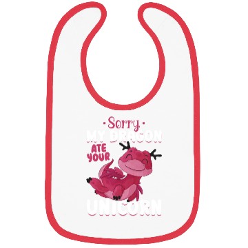 Discover Dragon Lover Funny Unicorn Joke Bibs