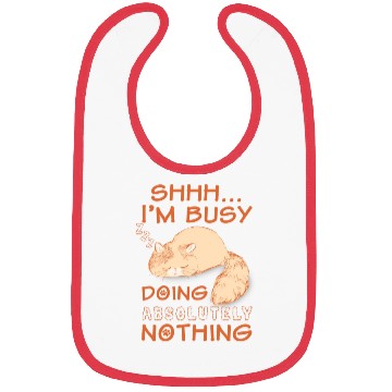 Discover Lazy cat quote funny relax with cat Bibs