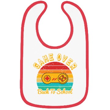Discover Game Over Back To School Bibs