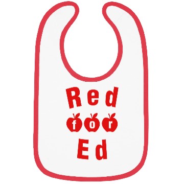 Discover Red For Education School Teacher Bibs