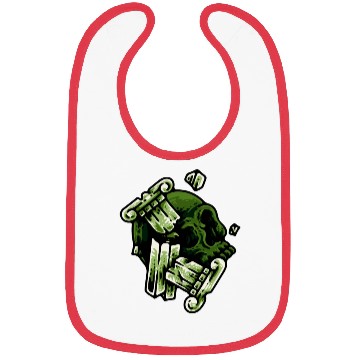 Discover green skull Bibs
