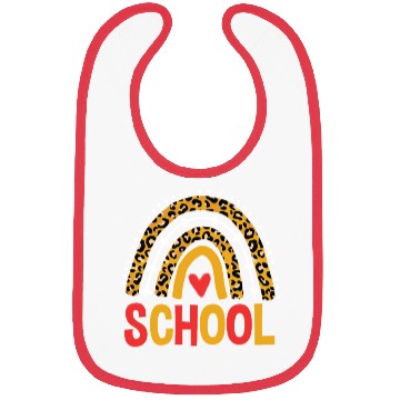 Discover Back To School Leopard School Rainbow Bibs