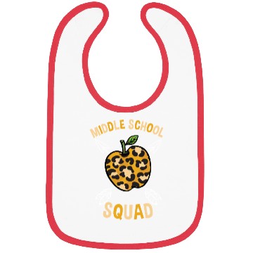 Discover Middle School Back To School Squad Leopard Print Bibs