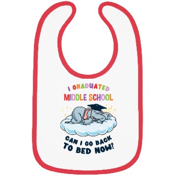 Discover I Graduated Middle School Elephant Graduation Bibs