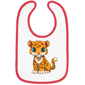 Discover Cute Baby Leopard for a Leopard lover Bibs