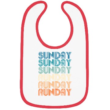 Discover Sunday Runday Vintage Retro Fitness Training Bibs