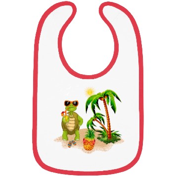 Discover Summer Turtle With Pineapple Bibs