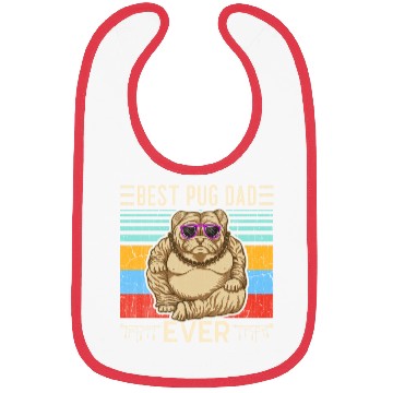 Discover Best Pug Dad Ever Bibs